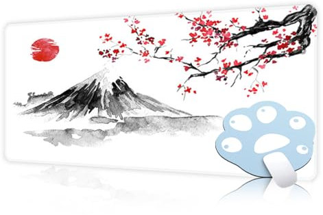 FAIRYGATE Mauspad groß weiß Gaming Mauspad für Esport Schreibtischunterlage Mousepad Anime B6506-M