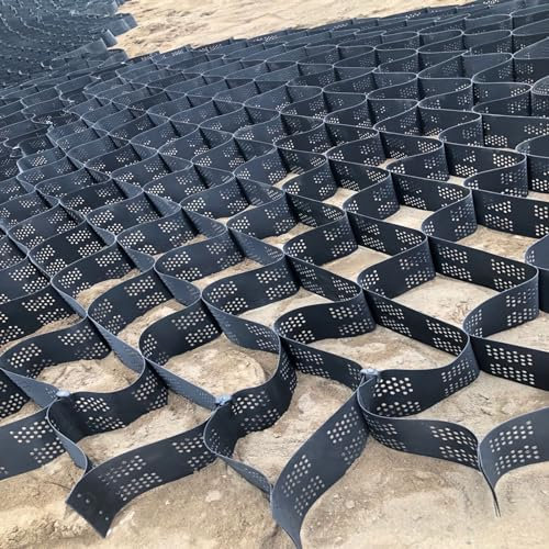 Stabilizzatore Ghiaia Finitrice Geocellulare In Ghiaia Extra Lunga - Stabilizzazione Della Griglia del Terreno del Giardino Vialetto 5 Cm/2, Griglia Geocella Pieghevole per Riempimento Rocce Erbose(3