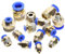 MEXEWORD 10 Pezzi Raccordi rapidi 1/8'' 1/4'' 3/8'' 1/2'' Raccordo Pneumatico Dritto a Pressione for collegare Le Parti del compressore d'Aria PC6-01 6-02 8-02 4-01 10-02(PC6-02)