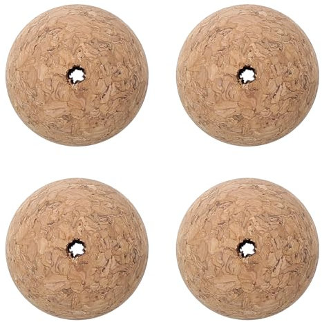 sourcing map 4 Pcs Wine Carafes Cork Ball, 30mm/1.2 Inch Wooden Cork Stopper Wooden Ball Stopper Cork Caps Stoppers for Wine Decanter Glass Bottle Replacement