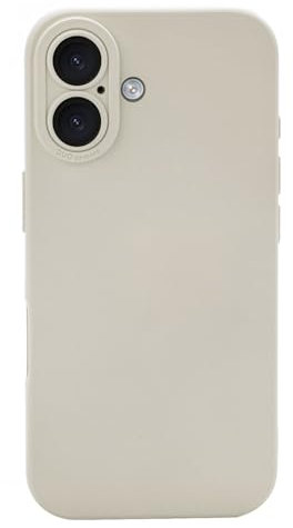 LOOKSEVEN For iPhone 16 Plus Case, White Silicone TPU Rubber Back Cover Case Compatible for iPhone 16 Plus (6.7 inch)