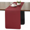Myir JUN Tischläufer, Tischläufer Modern Tischläufer Abwaschbar Tischläufer Outdoor Doppelseitige Leder Tischläufer Wasserdicht rutschfest und zur Dekoration verwendbar 40 X 140 cm(Rot Schwarz)