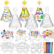 HOWAF Silvester Deko 2025 zum Ausmalen, 6 Silvester Partyhüte Silvester Hüte, 6 Silvester Brille 2025 Partybrille Ausmal Silvester Spiele für Kinder Silvester Accessoires, Happy New Year Deko 2025