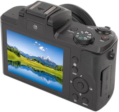 5K Digitalkamera 64MP Vlogging Kamera mit Dual Kameras System, 5X Optischem Zoom, 6-Achsen Bildstabilisator, Autofokus Funktion, für Reisen & Action Aufnahmen