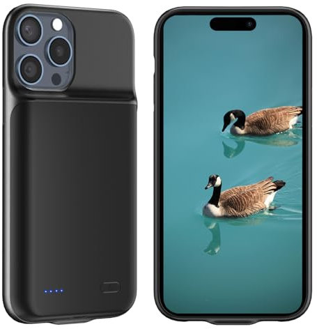 JDIRLDL 1 Pack Battery Case for iPhone 15 Pro, (6800mAh) Upgrade Higher Capacity Rechargeable Extended Battery Pack Charger Case, Protective Backup Charger Cover for iPhone 15 Pro