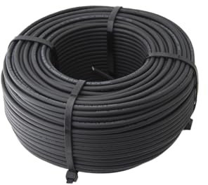 SOVOLAR Premium Solarkabel 4 mm² Schwarz 100m Rolle TÜV-zertifiziert UV-beständig flexibel Photovoltaik Kabel PV Kabel Solar Anschlusskabel für Solarpanel Wechselrichter für Privatkunden mit 0% MwSt
