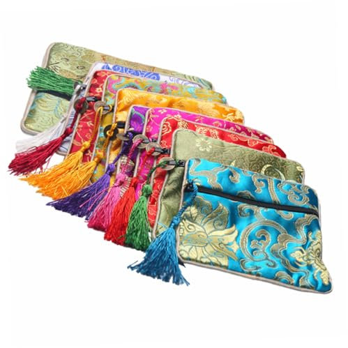 KOMBIUDA 10 Stück Chinesische Schmuckbeutel Aufbewahrungsbeutel Für Armbänder Ringe Ohrringe Halsketten