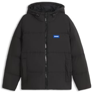 HUGO Relaxed-fit Water-repellent Jacket With Logo Badge