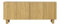Miliboo Designer Sideboard aus hellem Holz, Eiche, massiv, 4 Türen, Länge 180 cm, Goshi