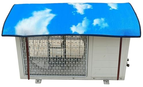 Xummpxuk Klimaanlagen-Abdeckungen für Außengeräte, AC-Einheit, wasserdichte Abdeckung, Laubschutz außen, faltbares Klimaanlagen-Schutzzubehör für Wohnheim, Büros, Wohnung, Hotel