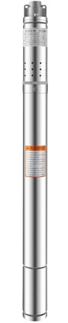 Taozhiyy Brunnenpumpe 220V 370W Tiefbrunnenpumpe 1000 l/h mit Edelstahl-Filter und 15 m Kabel Tiefwasserpumpe für Tiefbrunnen, Bewässerung, Industrie