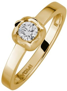 Lyomi Damen Ring 585/- Gold Glänzend Diamant Lab Grown gelb 0,25ct. 067370170-1