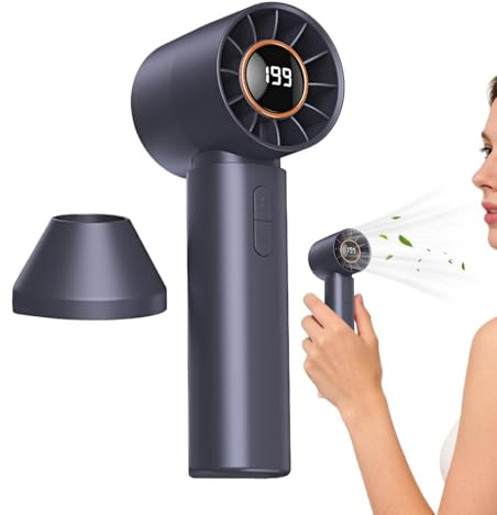 Personal Fan,5 Speeds Air Blow Blower with Digital Display | Rechargeable Portable Fan | for Beach Picnic Outdoor Running Cycling Fishing Camping Hiking Backpacking Vacation Travel