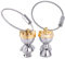 TROIKA Schlüsselanhänger Set LITTLE KING & LITTLE QUEEN - KR9-38/CH - Set König & Königin - in farbiger Verpackung - glänzend, mit goldener Krone - das Original von TROIKA