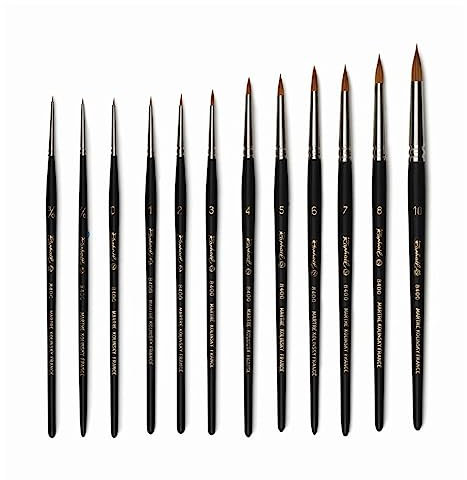 Pinceau aquarelle Kolinsky rond extra court n°3/0