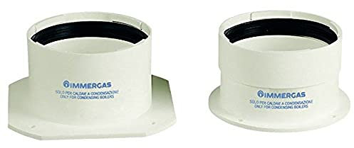 IMMERGAS S.P.A. 3.012087 Immergas Kit Tronchetti Flangiati 3.012087Aspirazione Scarico Fumi 80/80, Bianco