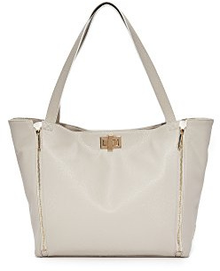 Rosie Papst Wickeltasche, Sloane Tote, Grau/Weiß