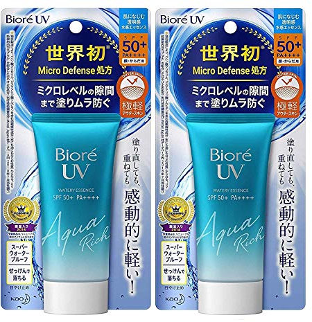 (2017ver) - 2017ver. Biore Sarasara UV Aqua Rich Watery Essence Sunscreen SPF50+ PA+++ 50g (Pack of 2)