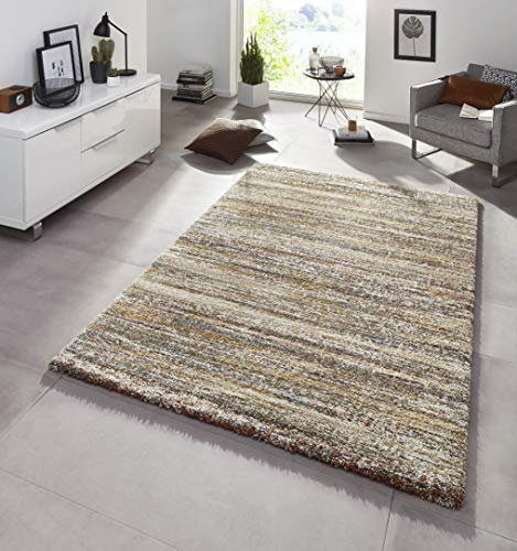 Hanse Home Mint Rugs Chloe Design Teppich Hochflor Wohnzimmer-Teppich Weich Flauschig Langflor Shaggy Flokati Optik für Wohnzimmer Küche Flur oder Schlafzimmer Braun Mottled 80x150 cm