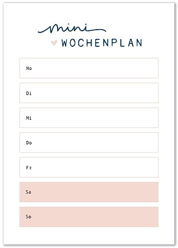 Odernichtoderdoch Notizblock | Mini Wochenplan | DIN A6 - Hochformat - 50 Blatt