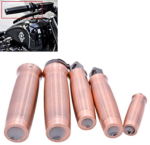NATGIC Repose-pieds CNC en bronze + guidon + repose-pieds de levier de vitesse pour Harley Sportster 883R 883L 48 Custom