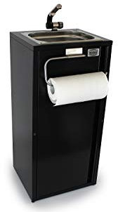 Mobiles Handwaschbecken Waschbecken Verkaufsstand +Papierrollenhalter Anthrazit Verkaufsstand Marktstand (ad-ideen)
