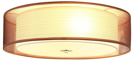 Lindby Deckenlampe Tobia (Modern) in Braun aus Textil (3 flammig, E27) - Deckenleuchte Lampe Wohnzimmerleuchte