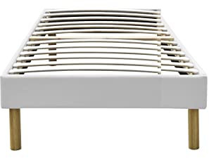 King of Dreams Adrien - Solide et Confortable Sommier Tapissier + Pieds en 18 cm - 100x200-13 Lattes - Montage Rapide et Facile - epaisseur du Metal +/- 1,2 mm