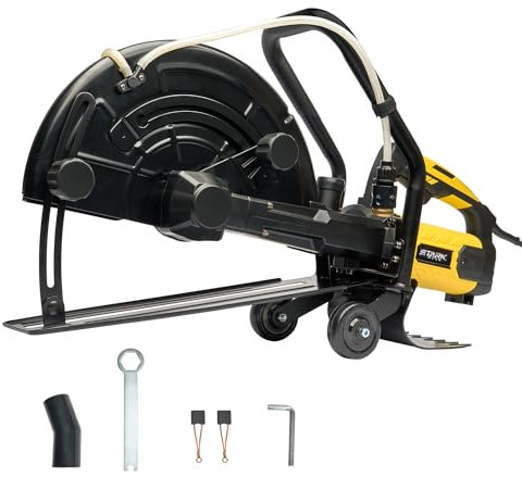 Stark, sega circolare elettrica da 3200 W, 40,6 cm, sega circolare per calcestruzzo, sega a secco o a umido, con attacco per linea d'acqua (lama non inclusa) sega per taglio, sega demo, taglierina a