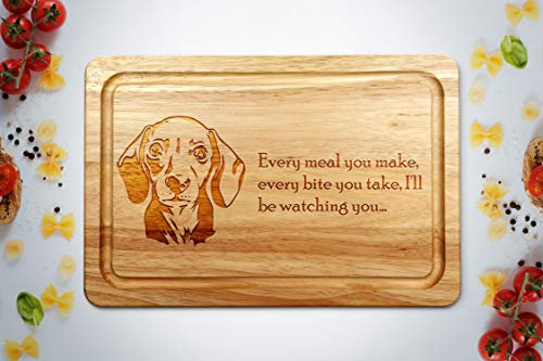 Holzschneidebrett Dackel 30x20cm