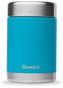 QWETCH - Boite Repas Nomade Isotherme - Granite - Boite Alimentaire INOX - 5h Chaud et 7h Froid - sans BPA, Étanche & Reutilisable - Lunch Box pour Bureau, Pique-Nique, randonnée (Turquoise, 340ml)