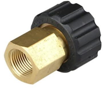 SagaSave 1 adaptateur de nettoyeur haute pression 6,35 mm femelle vers M22 femelle à pression rapide filetage interne en laiton à dégagement rapide pièces de raccordement de tuyau de 15 mm