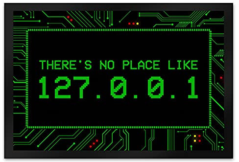 trendaffe Localhost Fußmatte mit IP Adresse 127.0.0.1 in grün - There's no Place Like