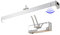 HMAKGG Lampada da Specchio Bagno con Interruttore, Luce Specchio Bagno LED con Rilevatore di Movimento, Bianco Freddo 6000K Applique Girevole 240°, Argento, Impermeabile IP44, 29CM/6W