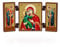 NKlaus - Gottesmutter von Wladimir - christliche Ikone Triptychon - kleine reise Altar Holz 36160