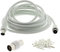 Reulin 1.5M Lang 3C2V Schlankes TV-Antennenkabel Stecker zu Stecker 1.5 M mit Kupplung und Kabelclips, vernickeltes RF-Koaxial-Verlängerungskabel 1.5 Meter
