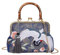 YeBon Sac de soirée rétro en jacquard brodé de style chinois avec chaîne pour femme, Serrure Longévité Bleue