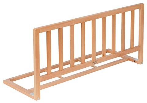 ib style Bettgitter Tamo, Kinderbettschutz, Baby Rausfallschutz, Bettabsperrung, Baby & Kinder, Klappbar für Reisen, Holz Barriere, Natur, 90 cm