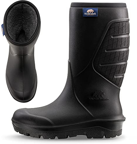 Polyver Klassischer Winterstiefel Hoch | Schwarz | Größe 44 | Winterschuhe | Außergewöhnlicher Komfort | Wasserfeste, rutschfeste, leichte und wärmeisolierende Winterstiefel