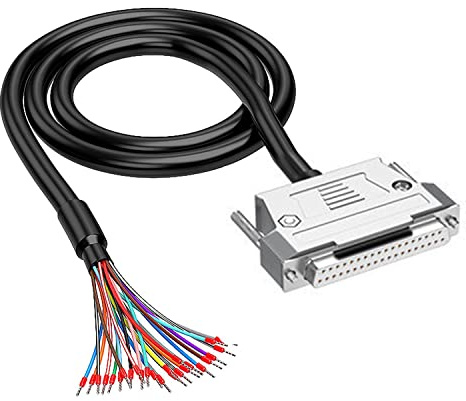 XMSJSIY DB37 Serial Kabel RS232 37-poliges Seriell Verlängerungskabel DB37 RS232 D-SUB Buchse zu 37pin Bare Wire Breakout Board Kabel für Computer Drucker Scanner - 1M / 3,28 Fuß