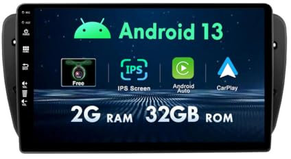 Autorradio Android 12 para Seat Ibiza 6j 2009-2014 - GPS 2 DIN - Cámara de visión Trasera Gratuita - 9 Pulgadas - Soporta Dab/Control del Volante/WiFi/Bluetooth/Mirrorlink/FM/Am/USB/RDS