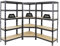 PROREGAL Mega Deal Tiger Black 1x Eckregal + 2X Schwerlastregal 180x90x45cm Schwarz mit Fachlasten 175 + 265 kg Eckregal Regalsystem Steckregal Lagerregal Werkstattregal