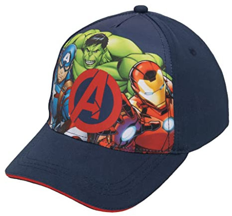 Marvel Avengers, Captain America, Hulk, Ironman Flat Brim Baseball Cap Hat, Boys Ages 5-17, Superheroes, One Size