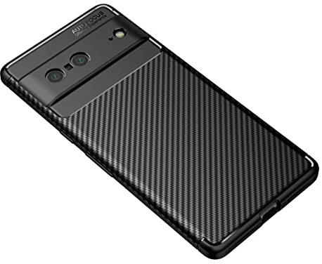 Cruzerlite für Google Pixel 7 hülle, Carbon Fiber Texture Design Shock Absorption Schutzhülle für Google Pixel 7 5G hülle (2022) (Carbon Black)