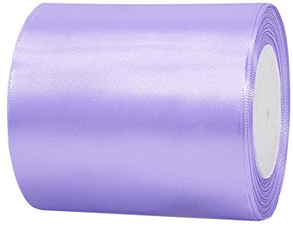 22m Satinband Geschenkband Helllila 100mm Breit,Auto Seidenband Helllila Dick Schleifenband Satin Dekoband Geschenkverpackung Deko Band Stoffband für Halloween Weihnachten Hochzeit Taufe Geburtstag