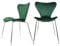 U2PICK Esszimmerstühle aus Samt, Esszimmerstühle, gepolsterter Sitz mit Chrombeinen, stapelbar, leicht, armlos, Empfangsstühle für Küche, Büro, Ankleidezimmer, Lounge, Wohnzimmer (2, grün)