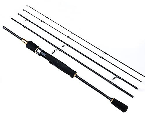 2 Spitzen 0.6-8g UL/L Angelrute Baitcast Spinnrute Ultraleichte Kohlefaser,165cm180cm (Spinnrute, 165CM)