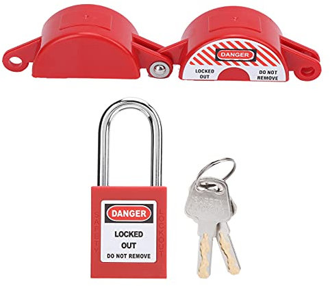 Lucchetto di Sicurezza per Blocco Valvole, Adatto per Gas e Acqua - Dispositivo di Sicurezza per Riscaldamento e Manutenzione