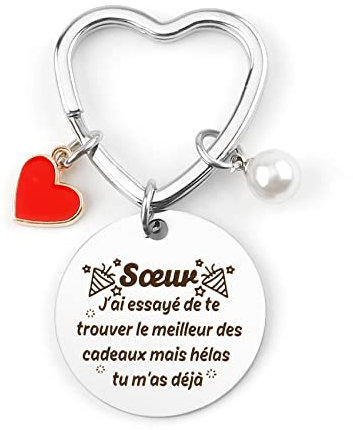 Irrigao Cadeau Noël Soeur, Porte Clef, Cadeau Anniversaire Soeur, Idee Cadeau Pour Ma Soeur, Pour Sa Soeur, Personnalisé.