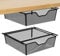 2 Pack Pull Out Basket Storage Under Shelf , Under Cabinet Hanging Drawer, Metal Wire Mesh Storage Basket Organizer for Kitchen, Office, Wardrobes, Cupboard Storage Black